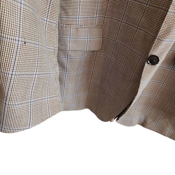 Peter Millar Sports Coat Jacket Mens 46T Wool Plaid Brown Blue - Picture 7 of 8